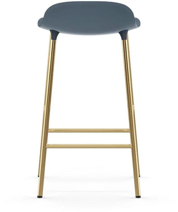 tabouret de bar en laiton et pp bleu 65 cm Form - Normann Copenhagen