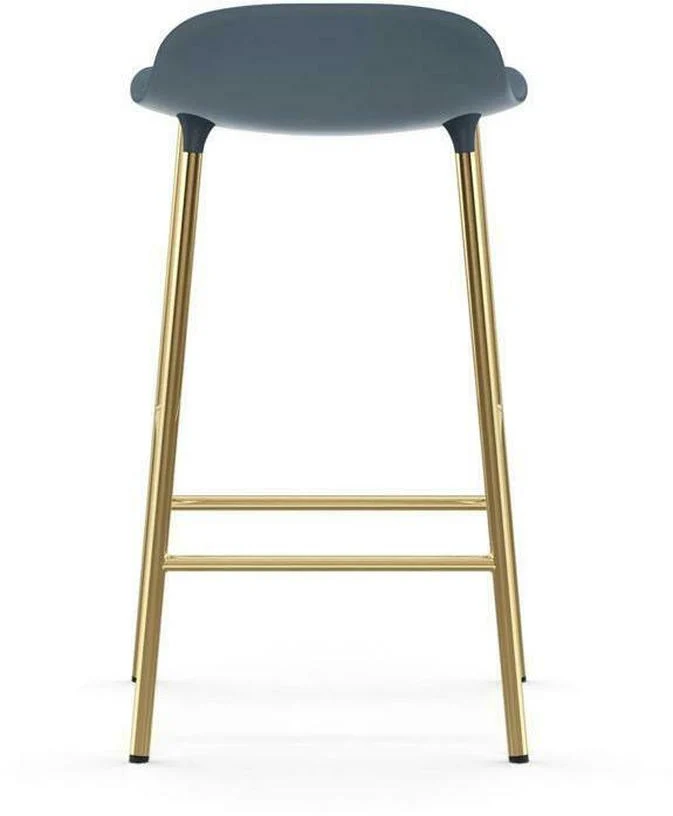 tabouret de bar en laiton et pp bleu 65 cm Form - Normann Copenhagen