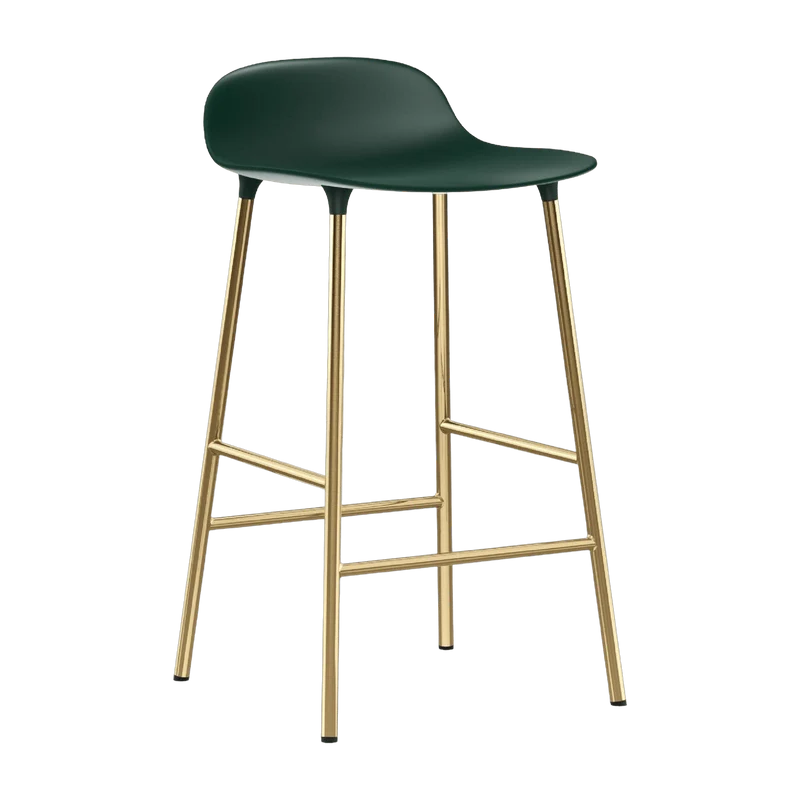 Tabouret de bar en laiton et pp vert 65 cm Form - Normann Copenhagen