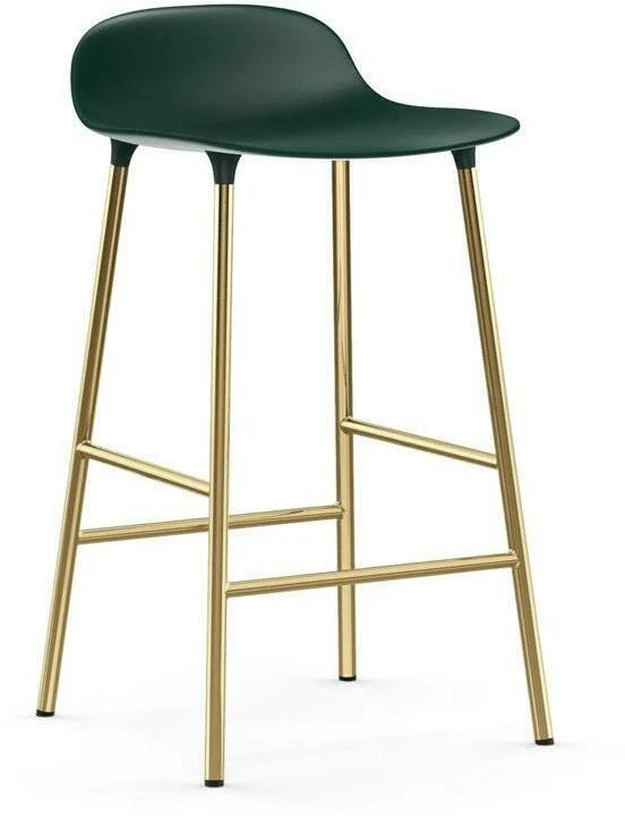 Tabouret de bar en laiton et pp vert 65 cm Form - Normann Copenhagen