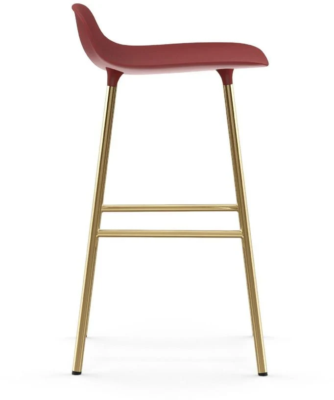 Tabouret de bar en laiton et pp rouge 65 cm Form - Normann Copenhagen