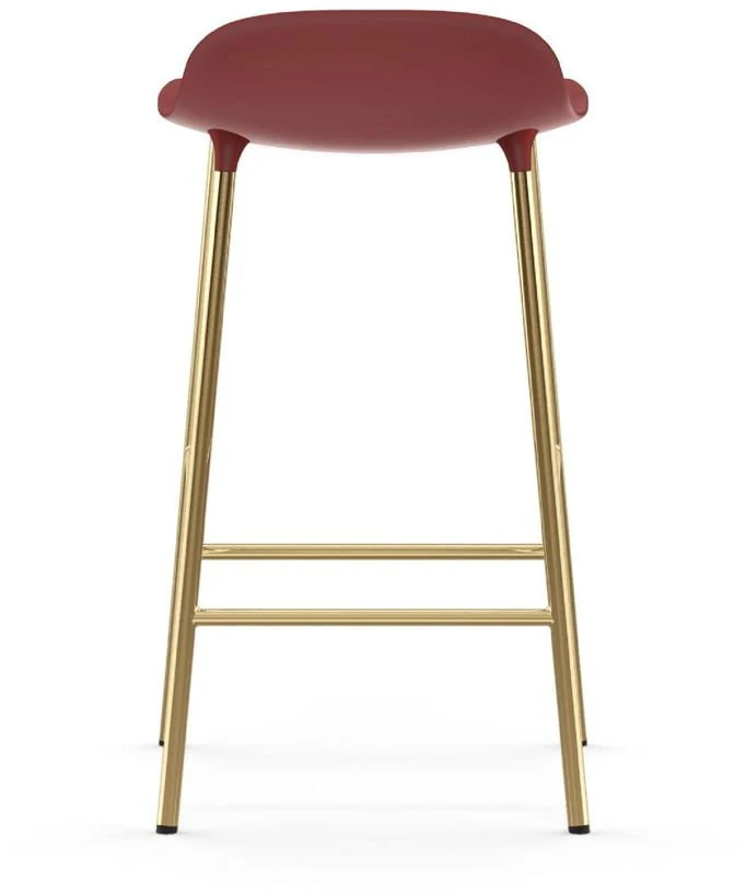 Tabouret de bar en laiton et pp rouge 65 cm Form - Normann Copenhagen