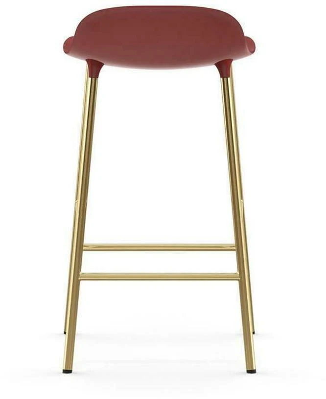 Tabouret de bar en laiton et pp rouge 65 cm Form - Normann Copenhagen