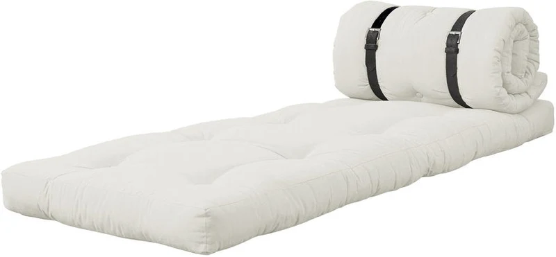 Fauteuil convertible en lit de jour écru Buckle-Up - Karup Design