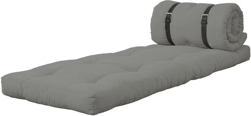 Fauteuil convertible en lit de jour gris Buckle-Up - Karup Design