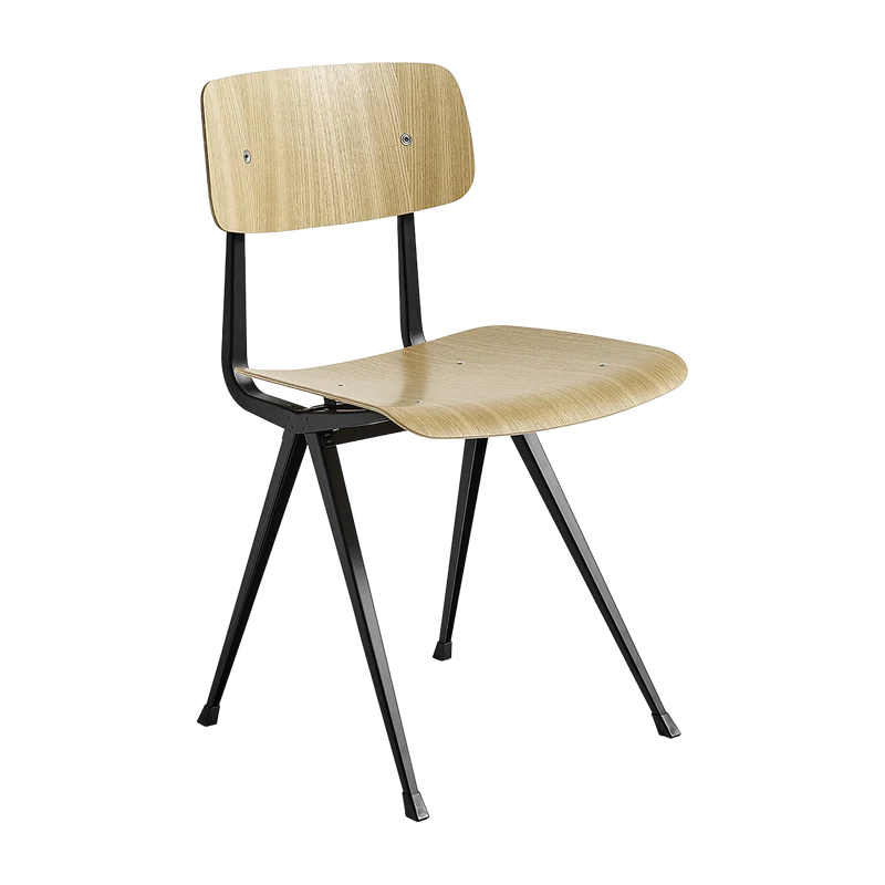 Chaise en bois de chêne et acier noir Result - HAY