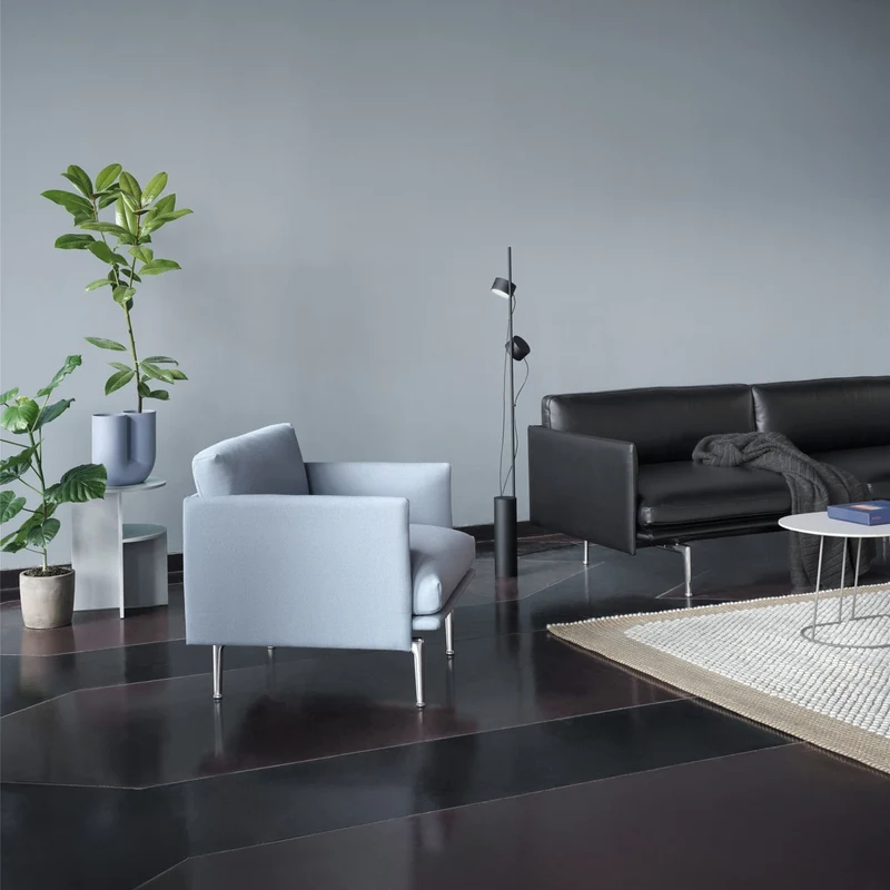 Canapé 2 places gris anthracite Outline - Muuto