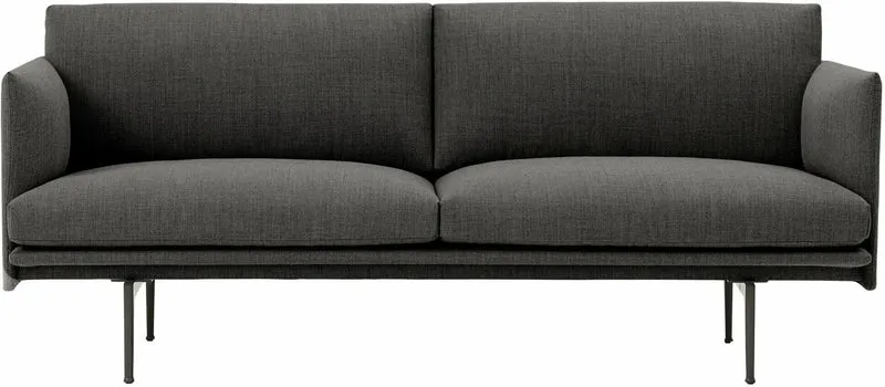 Canapé 2 places gris anthracite Outline - Muuto