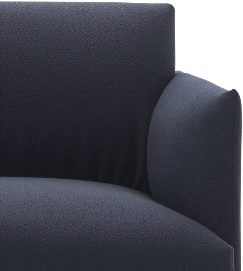 Canapé 2 places bleu foncé Outline - Muuto