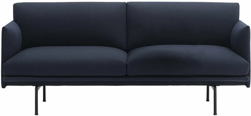 Canapé 2 places bleu foncé Outline - Muuto