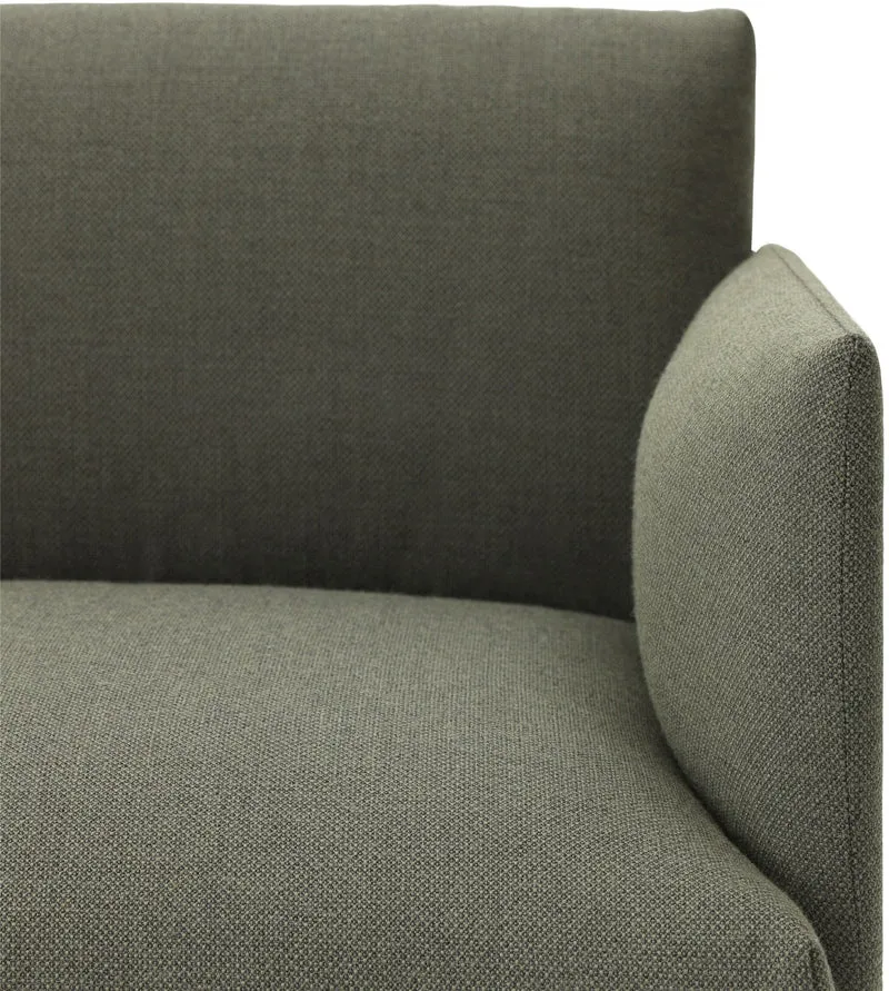 Canapé 3 places vert kaki Outline - Muuto