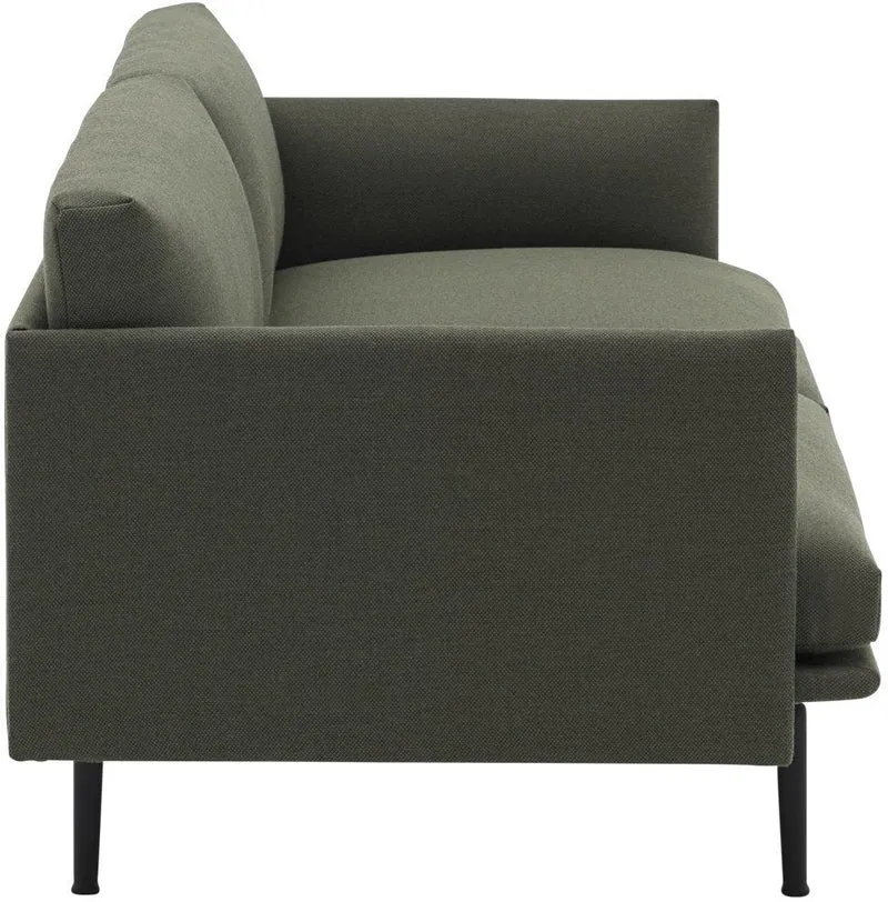 Canapé 3 places vert kaki Outline - Muuto