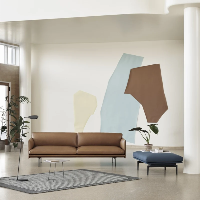 Canapé 3 et 1/2 places gris foncé Outline - Muuto