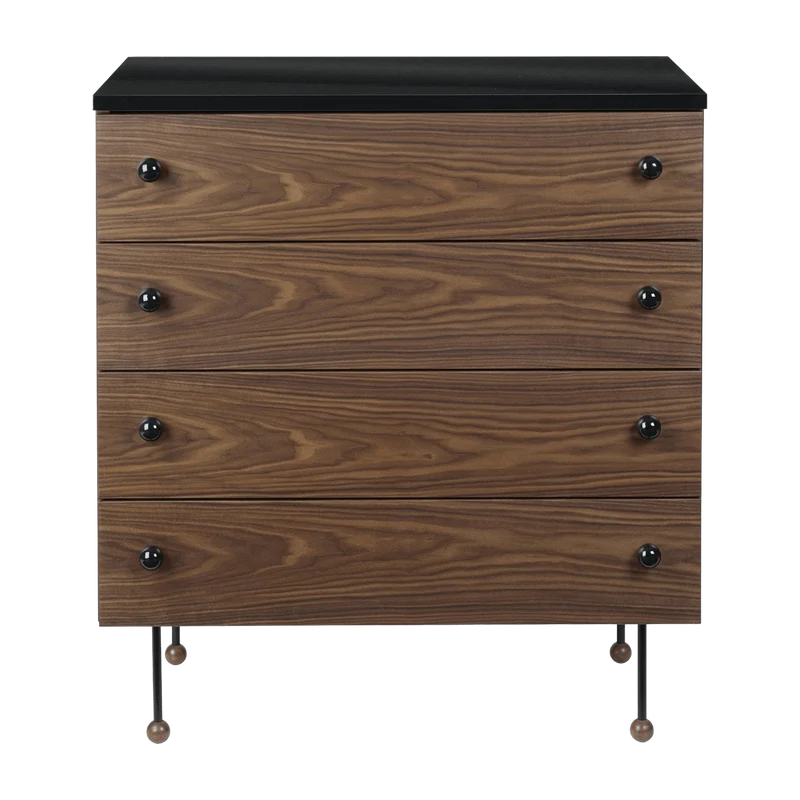 Commode à tiroirs simple en noyer 62 Dresser - Gubi