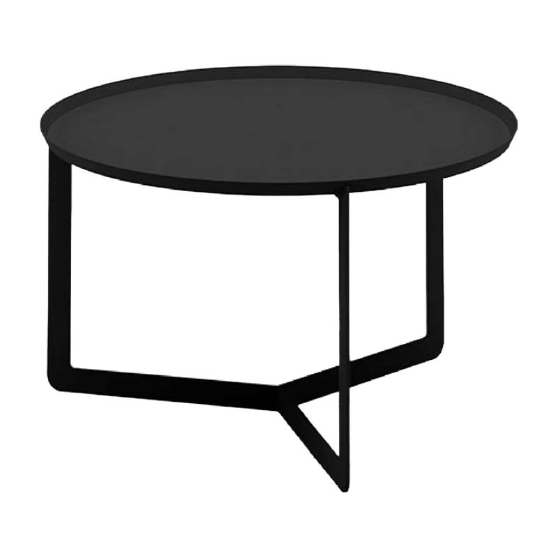 Table basse noire Round 2 - Meme Design