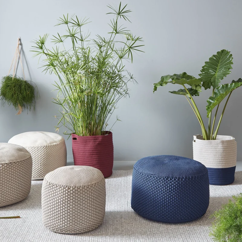 Pouf bleu Berenice - Meme Design