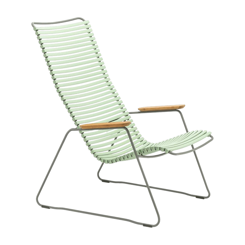 Chaise lounge en métal et plastique vert clair CLICK - Houe
