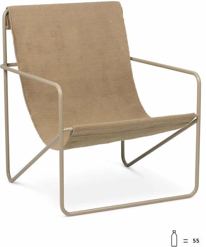 Fauteuil beige en métal beige Desert - Ferm Living