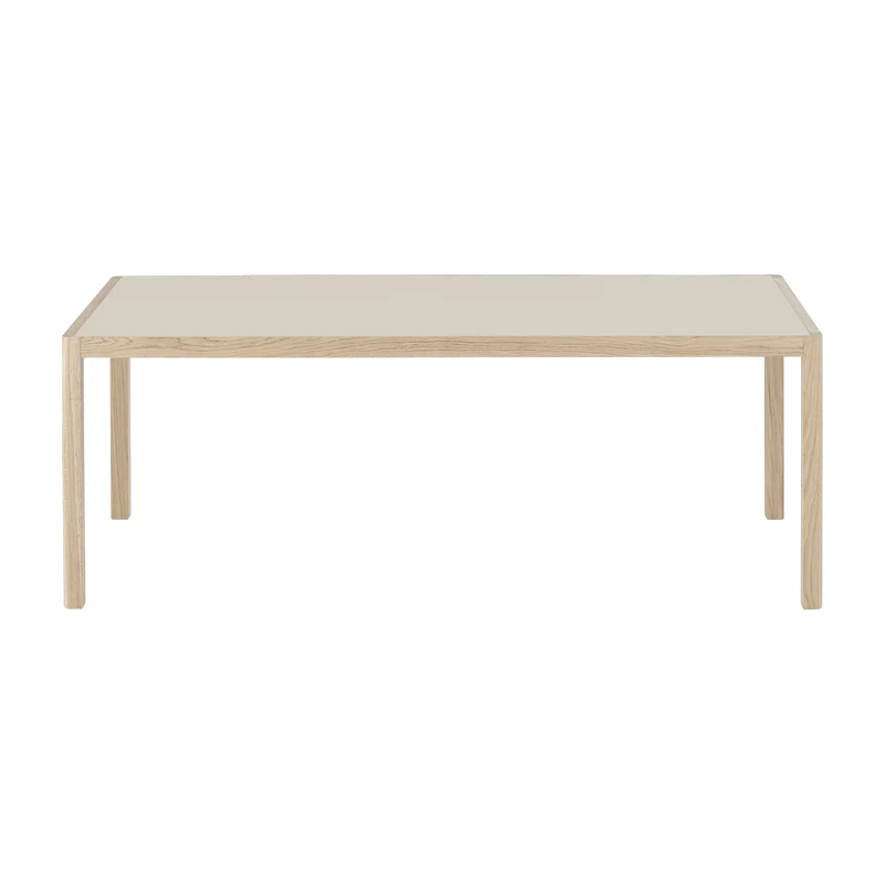 Table 200 cm grise et chêne naturel Workshop - Muuto