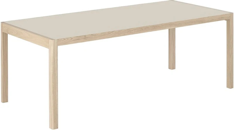 Table 200 cm grise et chêne naturel Workshop - Muuto