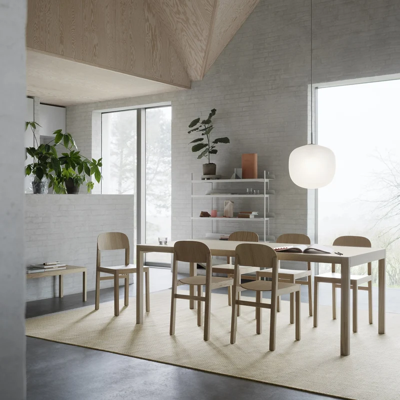 Table 200 cm chêne naturel Workshop - Muuto