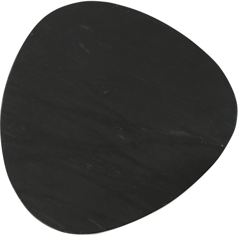 3 Tables d'appoint en marbre noir naturel Axio - Pomax
