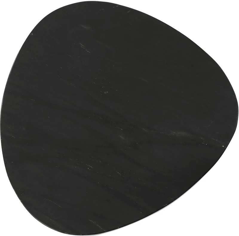 3 Tables d'appoint en marbre noir naturel Axio - Pomax
