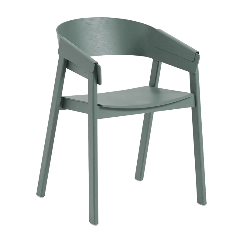 Chaise avec accoudoirs en chêne vert Cover - Muuto