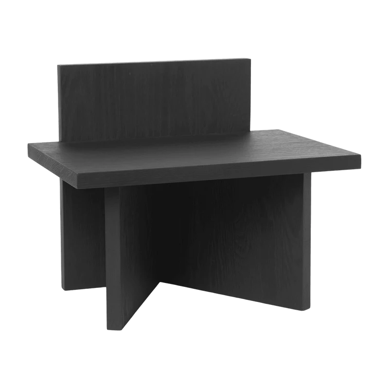 Tabouret en frêne teinté noir Oblique - Ferm Living