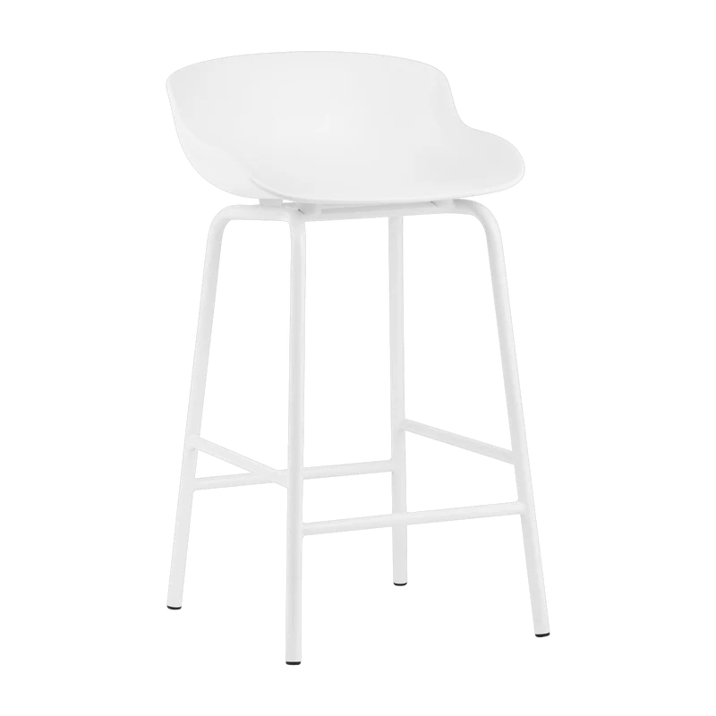 Tabouret de bar en acier et pp blanc 65 cm Hyg - Normann Copenhagen