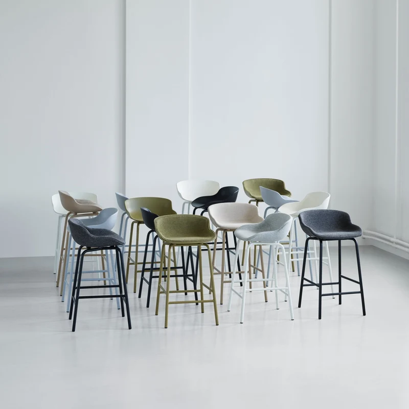 Tabouret de bar en acier et pp blanc 65 cm Hyg - Normann Copenhagen