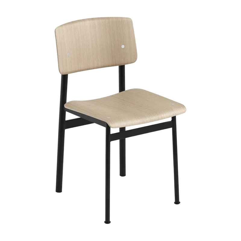 Chaise en chêne et noire Loft - Muuto