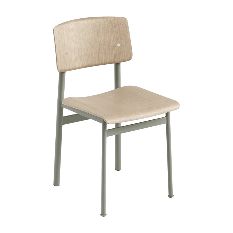 Chaise en chêne et vert gris Loft - Muuto