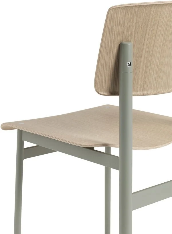 Chaise en chêne et vert gris Loft - Muuto