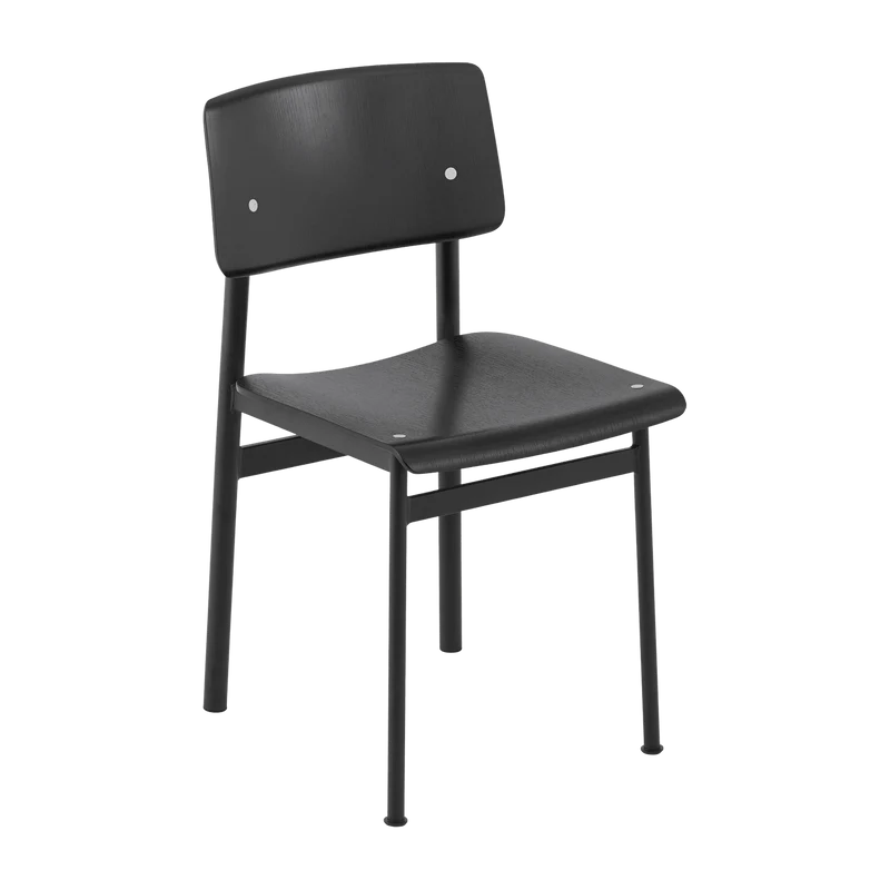 Chaise en chène noir et noire Loft - Muuto