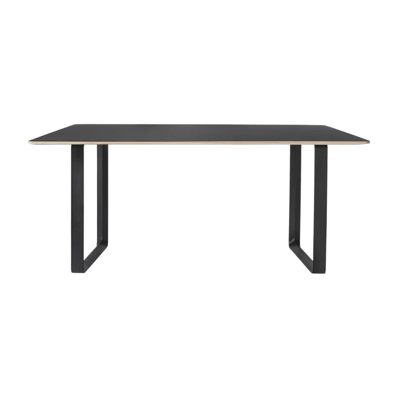 Table noire piétement noir 170 cm 70-70 - Muuto