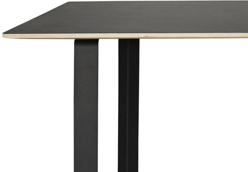 Table noire piétement noir 170 cm 70-70 - Muuto