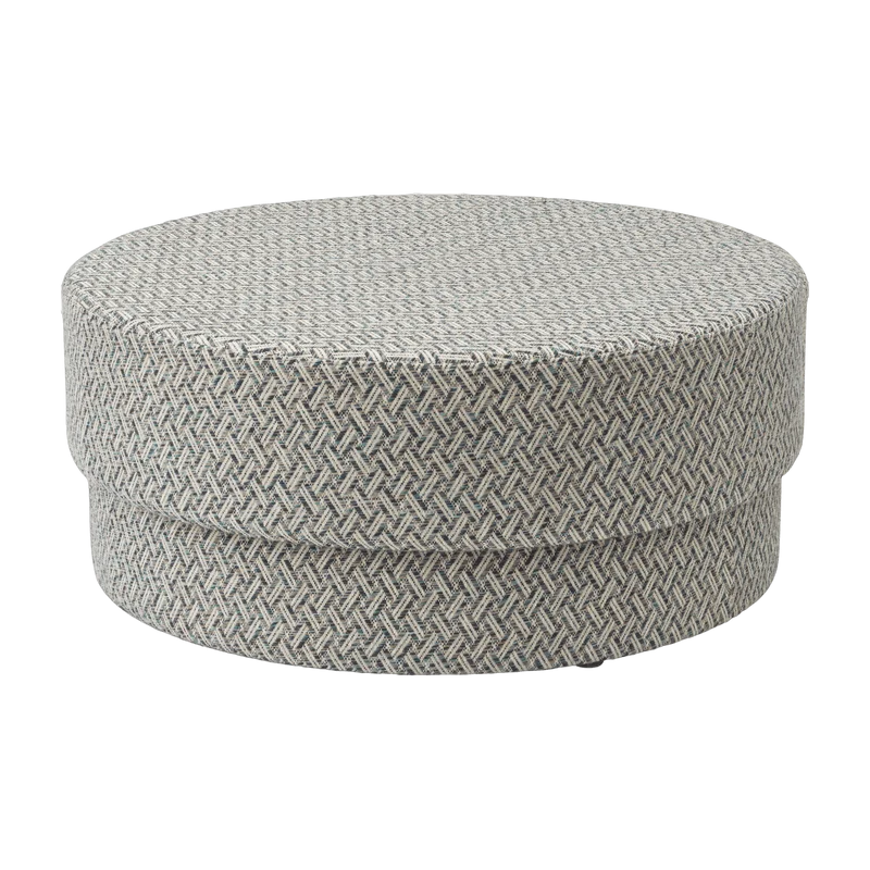 Pouf en tissu bleu Silo large Riviera bleu/Wynwood 8 Wynwood 8 - Normann Copenhagen
