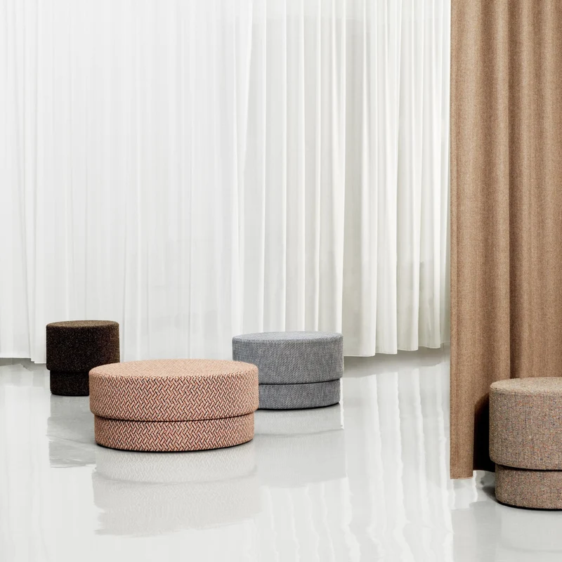 Pouf en tissu rouge Silo large Carnival rouge/Wynwood 13 Wynwood 13 - Normann Copenhagen