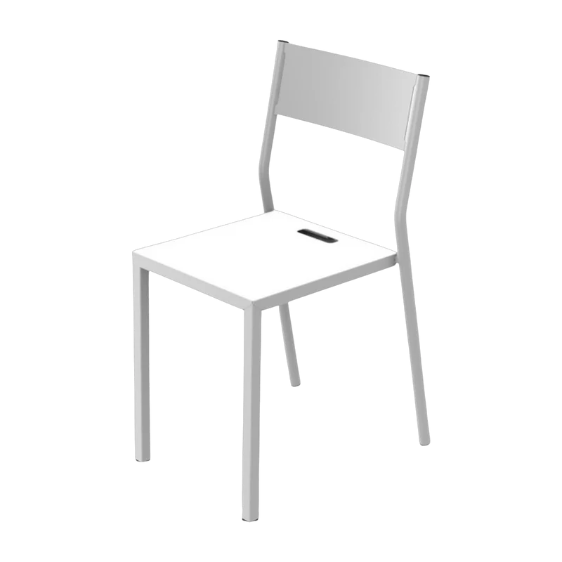 2 Chaises en aluminium blanc Take - Matière Grise