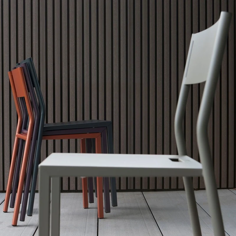 2 Chaises en aluminium blanc Take - Matière Grise