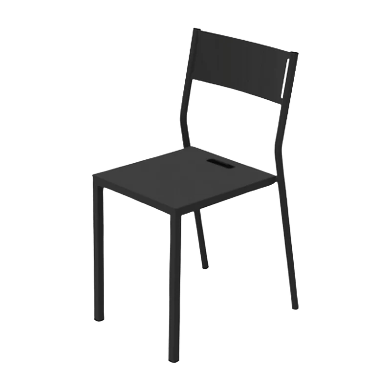 2 Chaises en aluminium noir Take - Matière Grise