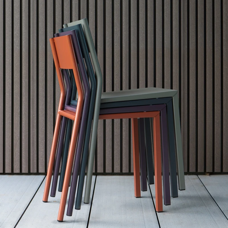 2 Chaises en aluminium noir Take - Matière Grise