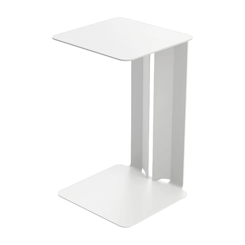 Table d'appoint en acier blanc Leste - Matière Grise