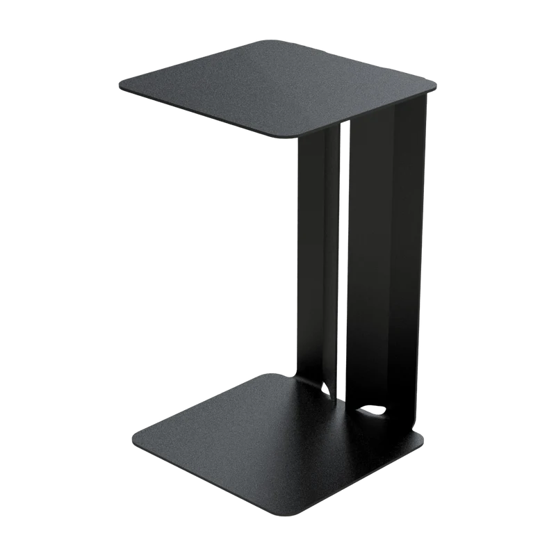 Table d'appoint en acier noir Leste - Matière Grise