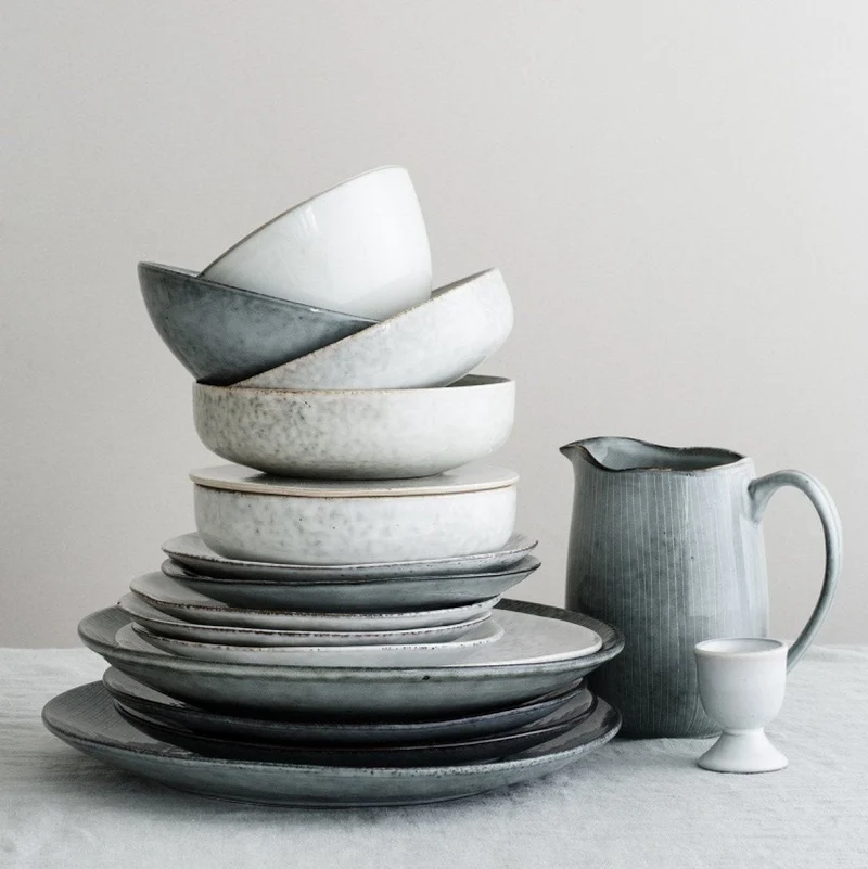 Bol avec 3 petits pieds en grès 8 cm Nordic Sand - Broste Copenhagen