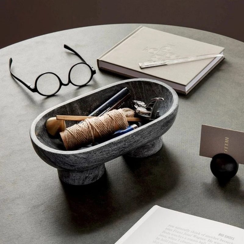 Vide poche en marbre noir Alza - Ferm Living