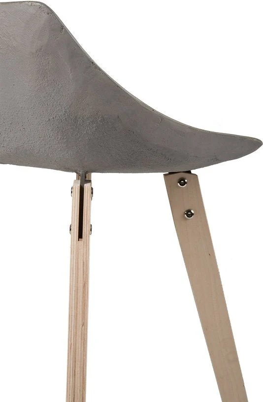 Chaise de bar en bois et béton Hauteville - Lyon Béton