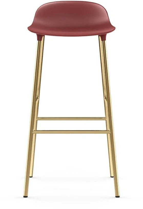 Tabouret de bar en laiton et pp rouge 75 cm Form - Normann Copenhagen