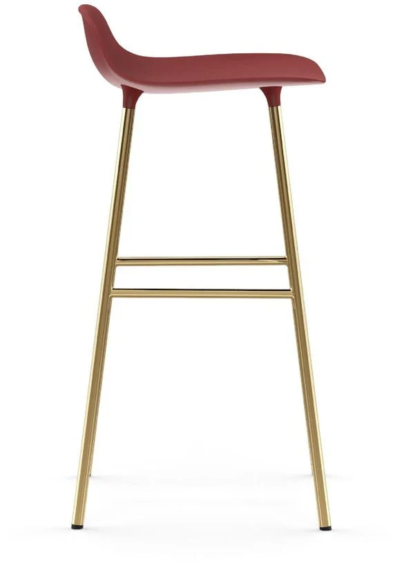 Tabouret de bar en laiton et pp rouge 75 cm Form - Normann Copenhagen